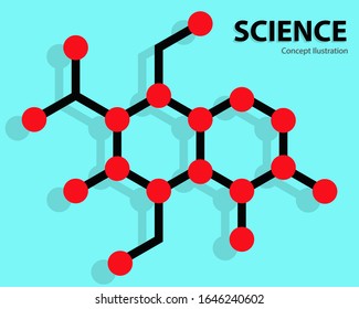 Design illustration of biochemistry. vector design