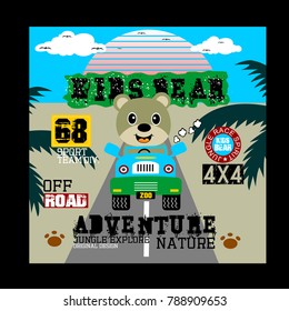 Design illustration cartoon vector for t shirt