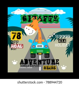 Design illustration cartoon vector for t shirt