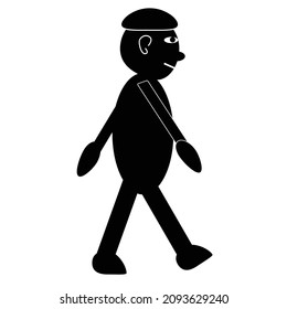 design illustration of cartoons characters with concept black and white