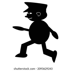 design illustration of cartoons characters with concept black and white