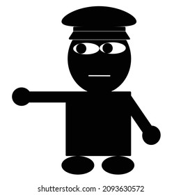 design illustration of cartoons characters with concept black and white