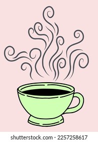design illustration coffee or tea handrawn
