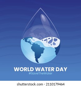 design illustration commemorating world water day
