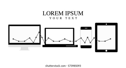 Design illustration concepts for business analysis, financial statement