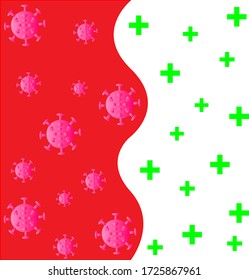 The design of the illustration of the corona virus which has become a pandemic