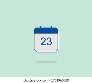 the design of the illustration of the date showing the twenty-third