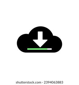 Design illustration of the downloading process. suitable for icons or elements to complement your design.