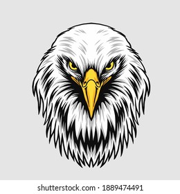 design illustration eagle head vector
