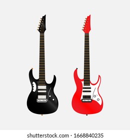 design illustration of electric guitar shape