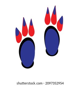 design illustration of a footprint with black and white concept