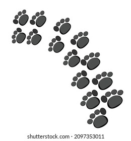 design illustration of a footprint with black and white concept