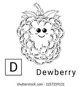 design illustration fruit character coloring page