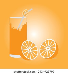 design and illustration of a glass pitcher of orange juice, 