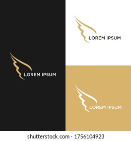 design, illustration, golden wing logo