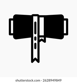 Design Illustration graphic of Ancient Scroll icon with glyph style. Suitable for UI, mobile design, web design, etc.