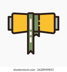 Design Illustration graphic of Ancient Scroll icon with colored outline style. Suitable for UI, mobile design, web design, etc.