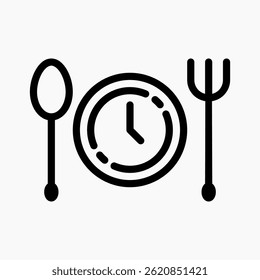 Gráfico do Design Illustration de ícone de tempo rápido de quebra com estilo de linha. Adequado para IU, design móvel, web design, etc.