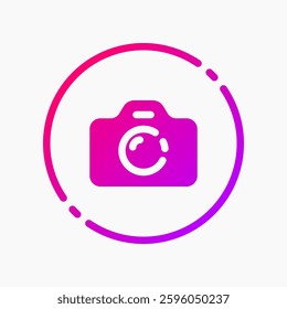 Design Illustration graphic of camera icon with gradient style. Suitable for UI, mobile design, web design, etc.