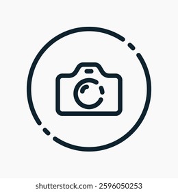 Design Illustration graphic of camera icon with line style. Suitable for UI, mobile design, web design, etc.