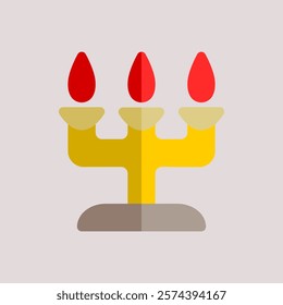 Design Illustration graphic of candle light icon with flat style. Suitable for UI, mobile design, web design, etc