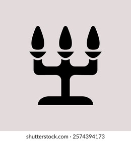 Design Illustration graphic of candle light icon with glyph style. Suitable for UI, mobile design, web design, etc