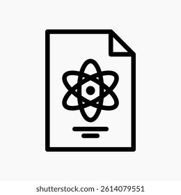 Design Illustration graphic of Chemical Report icon with line style. Suitable for UI, mobile design, web design, etc.