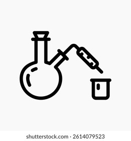 Design Illustration graphic of Distillation icon with line style. Suitable for UI, mobile design, web design, etc.