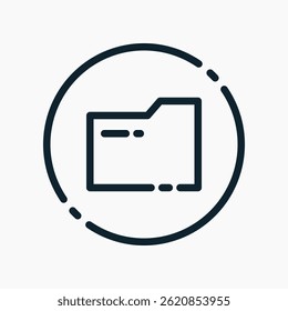 Design Illustration graphic of Document Folder icon with line style. Suitable for UI, mobile design, web design, etc.