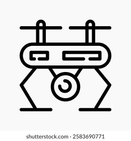 Design Illustration graphic of drone 2.0 icon with line style. Suitable for UI, mobile design, web design, etc.