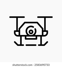 Design Illustration graphic of drone icon with line style. Suitable for UI, mobile design, web design, etc.