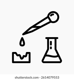 Design Illustration graphic of Dropper icon with line style. Suitable for UI, mobile design, web design, etc.
