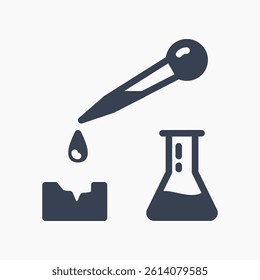 Design Illustration graphic of Dropper icon with glyph style. Suitable for UI, mobile design, web design, etc.