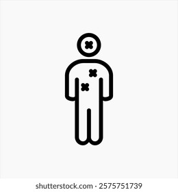 Design Illustration graphic of dummy target icon with line style. Suitable for UI, mobile design, web design, etc.