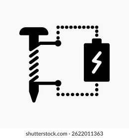 Design Illustration graphic of electromagnet icon with glyph style. Suitable for UI, mobile design, web design, etc.