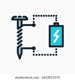 Design Illustration graphic of electromagnet icon with colored outline style. Suitable for UI, mobile design, web design, etc.