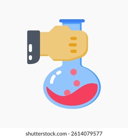 Design Illustration graphic of Erlenmeyer Flask icon with flat style. Suitable for UI, mobile design, web design, etc.