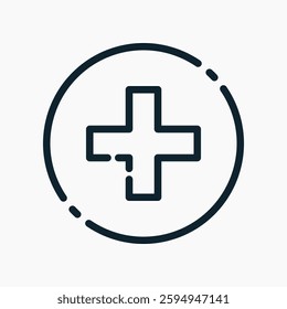 Design Illustration graphic of health mark icon with line style. Suitable for UI, mobile design, web design, etc.