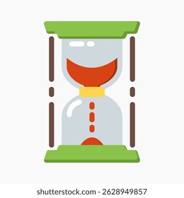 Design Illustration graphic of Hourglass icon with flat style. Suitable for UI, mobile design, web design, etc.