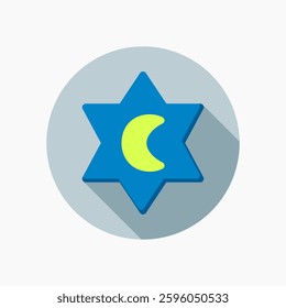 Design Illustration graphic of islamic symbol icon with flat style. Suitable for UI, mobile design, web design, etc.