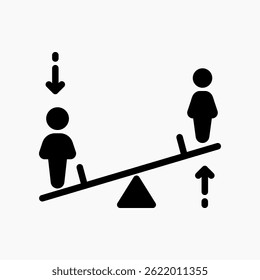 Design Illustration graphic of Lever System icon with glyph style. Suitable for UI, mobile design, web design, etc.