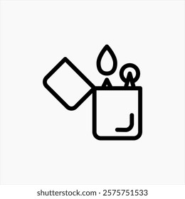 Design Illustration graphic of lighter icon with line style. Suitable for UI, mobile design, web design, etc.