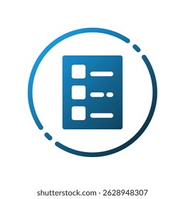 Design Illustration graphic of list to do icon with gradient style. Suitable for UI, mobile design, web design, etc.