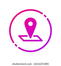 Design Illustration graphic of location icon with gradient style. Suitable for UI, mobile design, web design, etc.
