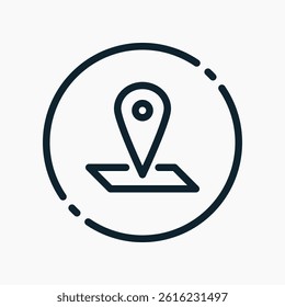 Design Illustration graphic of location icon with line style. Suitable for UI, mobile design, web design, etc.