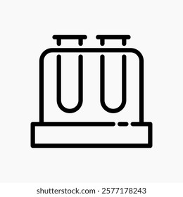 Design Illustration graphic of medium test tube icon with line style. Suitable for UI, mobile design, web design, etc.