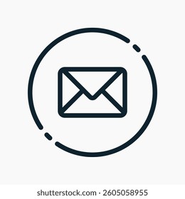 Design Illustration graphic of message icon with line style. Suitable for UI, mobile design, web design, etc.