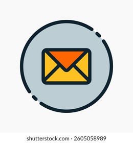 Design Illustration graphic of message icon with colored line style. Suitable for UI, mobile design, web design, etc.