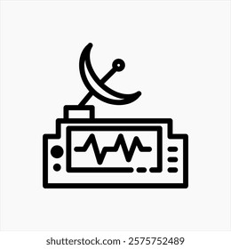 Design Illustration graphic of military radar icon with line style. Suitable for UI, mobile design, web design, etc.