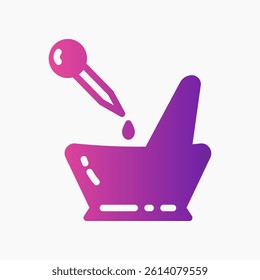 Design Illustration graphic of mixing experiment icon with gradient style. Suitable for UI, mobile design, web design, etc.